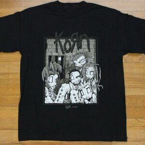 Korn Cartoon Graphic Band T-Shirt Nu Metal Tee
